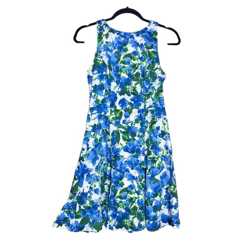 Milly for Design Nation Floral Pattern Sleeveless Dress Size 2 Preppy